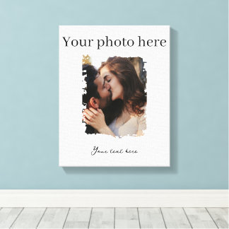 かわいいカップル カスタム写真 キャンバスプリント