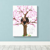 かわいいカップル カスタム写真 キャンバスプリント (インサイチュ (ウッドフロア))