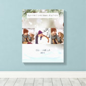 かわいいカップル カスタム写真 キャンバスプリント (インサイチュ (ウッドフロア))