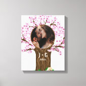 かわいいカップル カスタム写真 キャンバスプリント (正面)