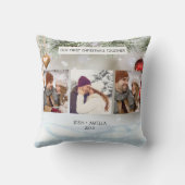 かわいいカップル カスタム写真 クッション (裏面)
