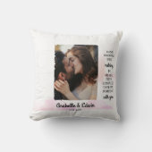 かわいいカップル カスタム写真 クッション (正面)