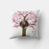 かわいいカップル カスタム写真 クッション (裏面)