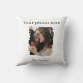 かわいいカップル カスタム写真 クッション (裏面)