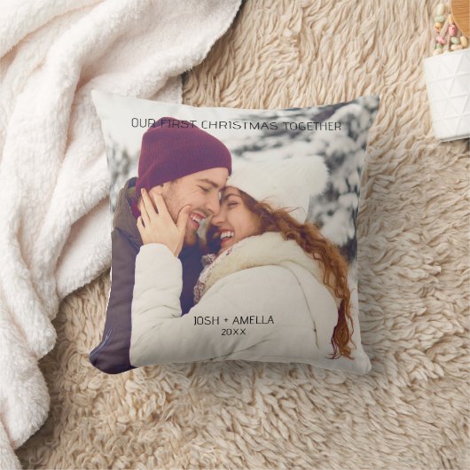 かわいいカップル カスタム写真 クッション (ブランケット)