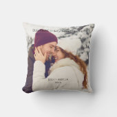 かわいいカップル カスタム写真 クッション (正面)