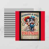 かわいいカップル スカル  シーズンカード (正面/裏面)