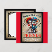 かわいいカップル スカル シーズンカード (正面/裏面)