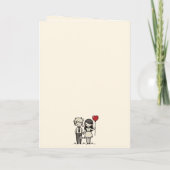 かわいいカップル　ハッピー バレンタインデー シーズンカード (裏面)