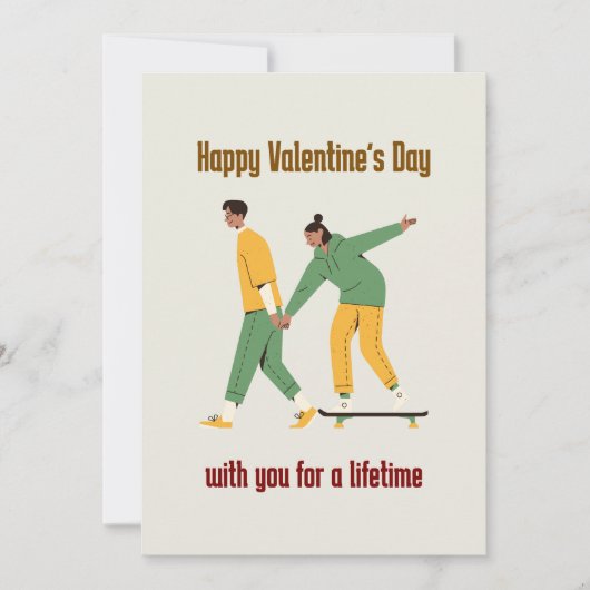 かわいいカップル バレンタインデー シーズンカード (正面)