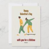 かわいいカップル バレンタインデー シーズンカード (裏面)