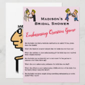 かわいいカップル ✨ 楽しい結婚前お祝いゲーム 招待状 (正面/裏面)