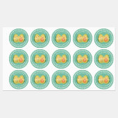 かわいいカップルavcudleアボカドスおもしろい結婚式の引き出物 ラベル (シート)