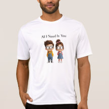 かわいいカップルTシャツ | 結婚記念日ギフト | あなたが必要
