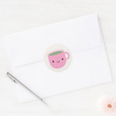 かわいいカップ緑茶(煎茶) ラウンドシール (封筒)