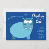 かわいいカッポキッズ1歳の誕生日パーティの招待状 招待状 (正面)