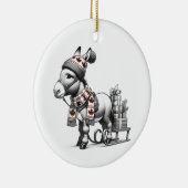 かわいいカナダクリスマスロバ セラミックオーナメント (右)