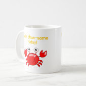 かわいいカニおもしろいデザイン海好き コーヒーマグカップ (正面左)