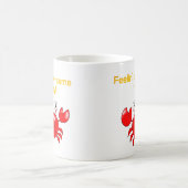 かわいいカニおもしろいデザイン海好き コーヒーマグカップ (中央)