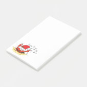 かわいいカニのクリスマスおもしろいホリデーサンタカートゥー ポストイット (アングル)