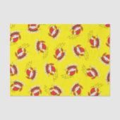 かわいいカニのクリスマスおもしろいホリデーサンタカートゥー 薄葉紙 (正面)