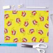 かわいいカニのクリスマスおもしろいホリデーサンタカートゥー 薄葉紙 (クラフト)