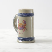 かわいいカニのコーヒーマグ ビールジョッキ (正面左)