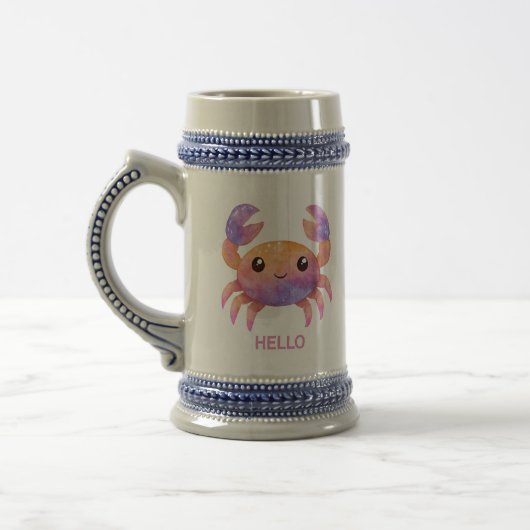 かわいいカニのコーヒーマグ ビールジョッキ (左)