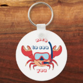 かわいいカニのシュノーケルマンガあなたにぴったりの海 キーホルダー (正面)