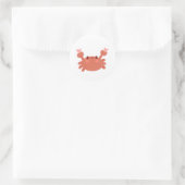 かわいいカニのシール ラウンドシール (バッグ)