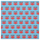 かわいいカニの子どもビーチ動物 ファブリック (見本)