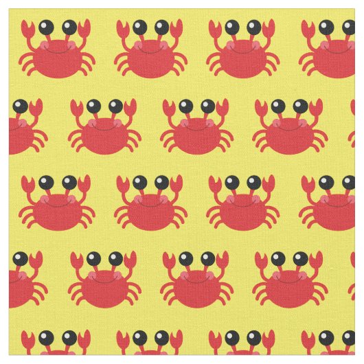 かわいいカニの子どもビーチ動物 ファブリック (クローズアップ)