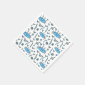 かわいいカニの海の動物スケッチパターンボーイ誕生日 スタンダードカクテルナプキン (角)