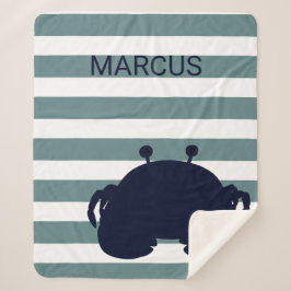 かわいいカニの海洋動物の航海のな海の子供部屋の装飾 シェルパブランケット