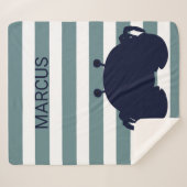 かわいいカニの海洋動物の航海のな海の子供部屋の装飾 シェルパブランケット (正面(横))