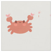 かわいいカニの生地 ファブリック (クローズアップ)