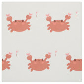 かわいいカニの生地 ファブリック (見本)