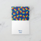 かわいいカニビーチキッズバースデーパーティー カード (内部)