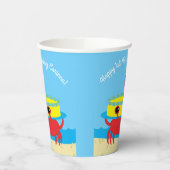 かわいいカニビーチキッズバースデーパーティー 紙コップ (左)