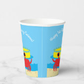 かわいいカニビーチキッズバースデーパーティー 紙コップ (右)
