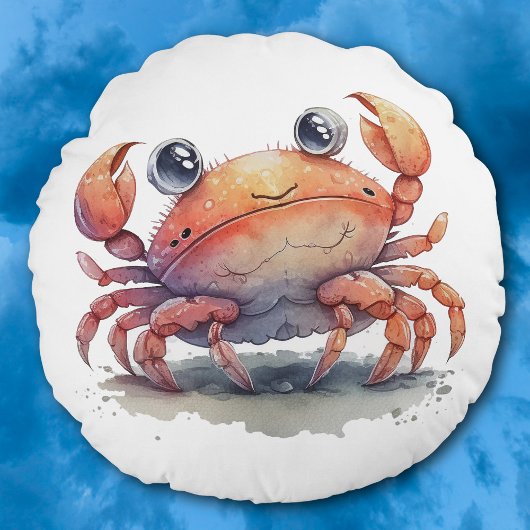 かわいいカニ丸型クッション ラウンドクッション
