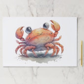 かわいいカニ大きな涙ぐみランチョンマット ペーパーパッド (インサイチュ)