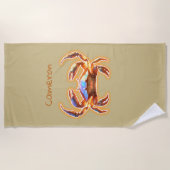 かわいいカニ ビーチタオル (正面)