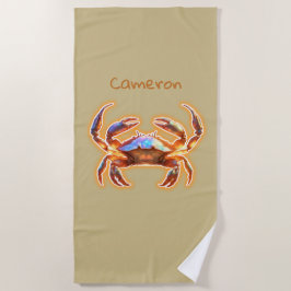 かわいいカニ ビーチタオル