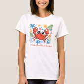 かわいいカニ ビーチ 楽しい 夏 Tシャツ (正面)