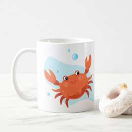 かわいいカニ。水中の世界。海寿命 コーヒーマグカップ