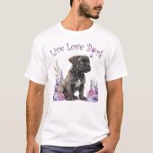 かわいいカネコルソ フラワー Tシャツ (正面)