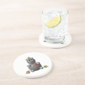 かわいいカバとハムスター コースター (側面)