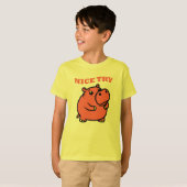 かわいいカバのキャラクター Tシャツ (正面フル)