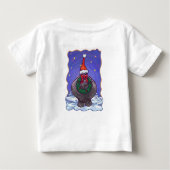 かわいいカバのクリスマス ベビーTシャツ (裏面)